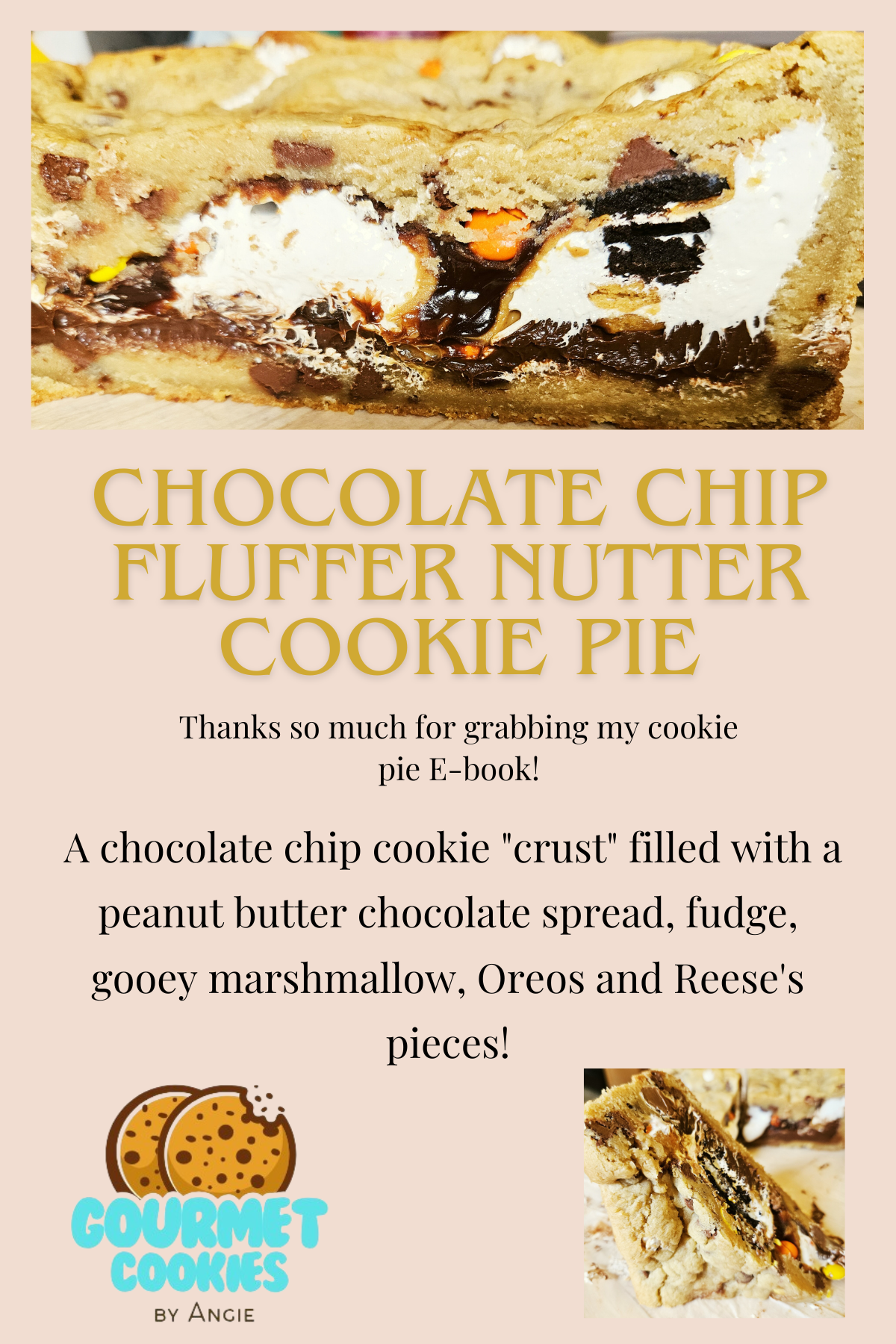 Chocolate Chip Fluffer Nutter Cookie Pie